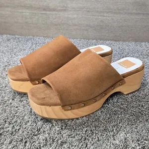 Dolce Vita Dorado Studded Mule Sandal in Saddle Suede NEW size 8.5