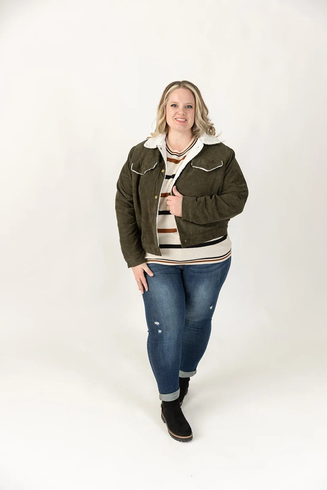 Drew Corduroy Jacket Curvy