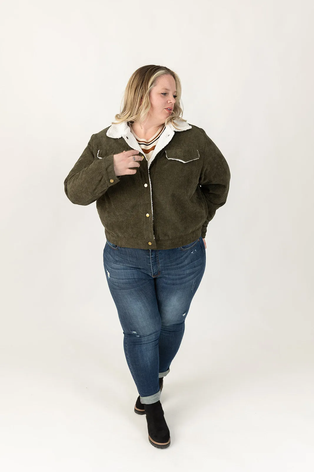 Drew Corduroy Jacket Curvy