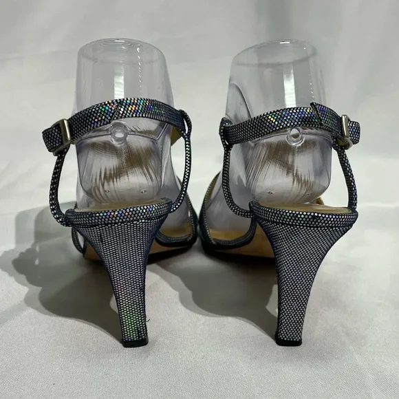 ESCADA Vintage Metallic Rainbow Strappy Heels - size 9B