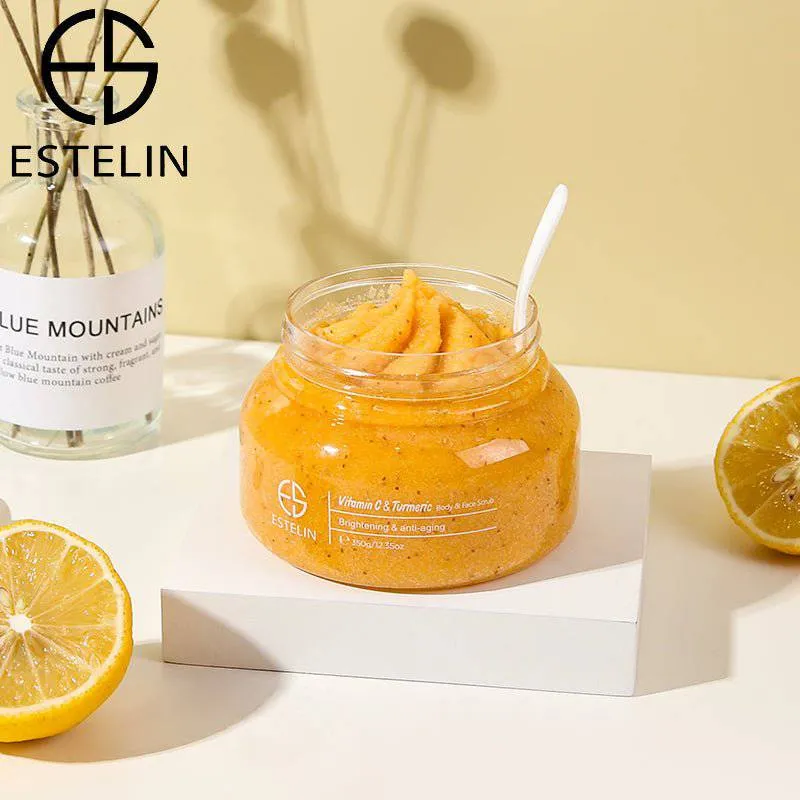 Estelin Vitamin C & Turmeric Body & Face Scrub by Dr.Rashel - 350g