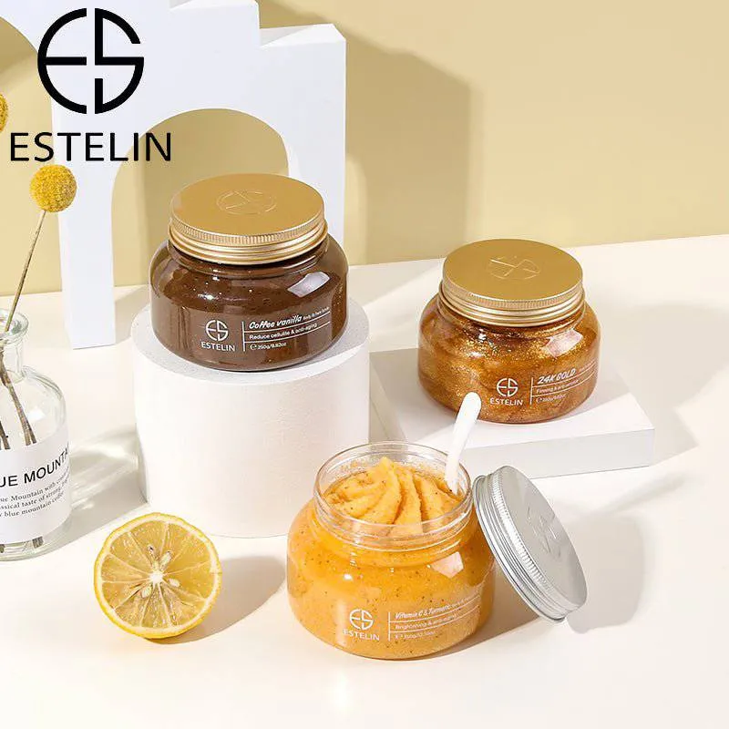 Estelin Vitamin C & Turmeric Body & Face Scrub by Dr.Rashel - 350g