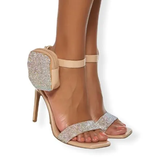 EVERMORE Women's High Stiletto Heel Square Toe Sandals