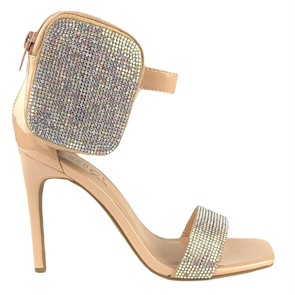 EVERMORE Women's High Stiletto Heel Square Toe Sandals