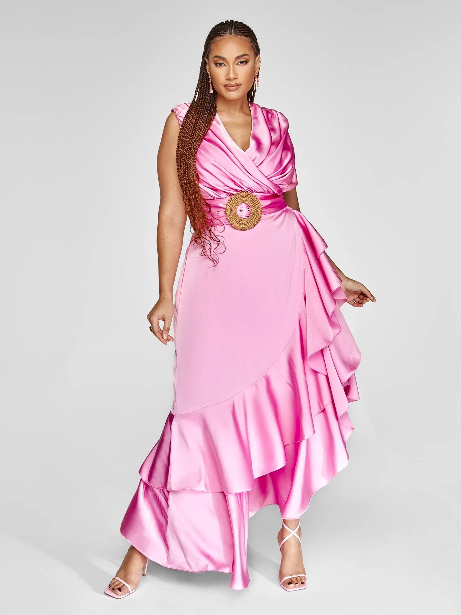 Fashion To Figure - Camille Asymmetrical Ruffle Dress  - Garnerstyle x FTF