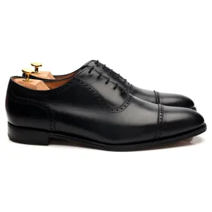 'Fenchurch' Black Leather Oxford Semi Brogues UK 12 F
