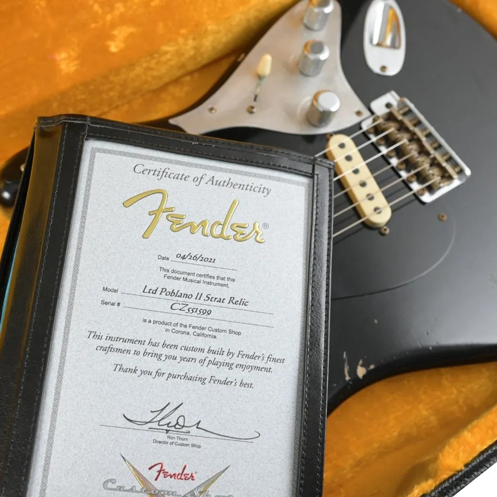 Fender Custom Shop  Limited Edition Poblano II Stratocaster® Relic® - Maple Fingerboard - Aged Black