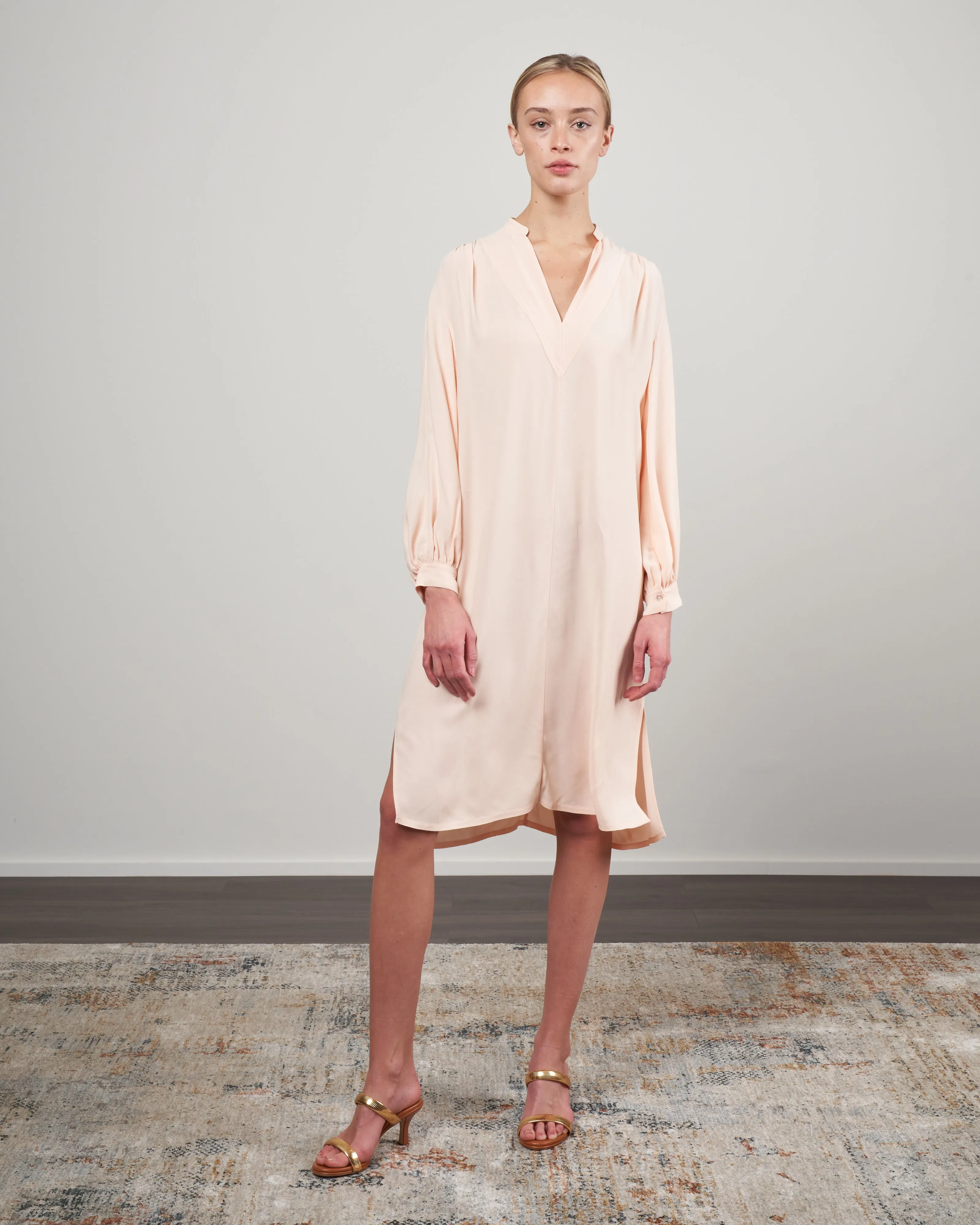georgette dress - cream