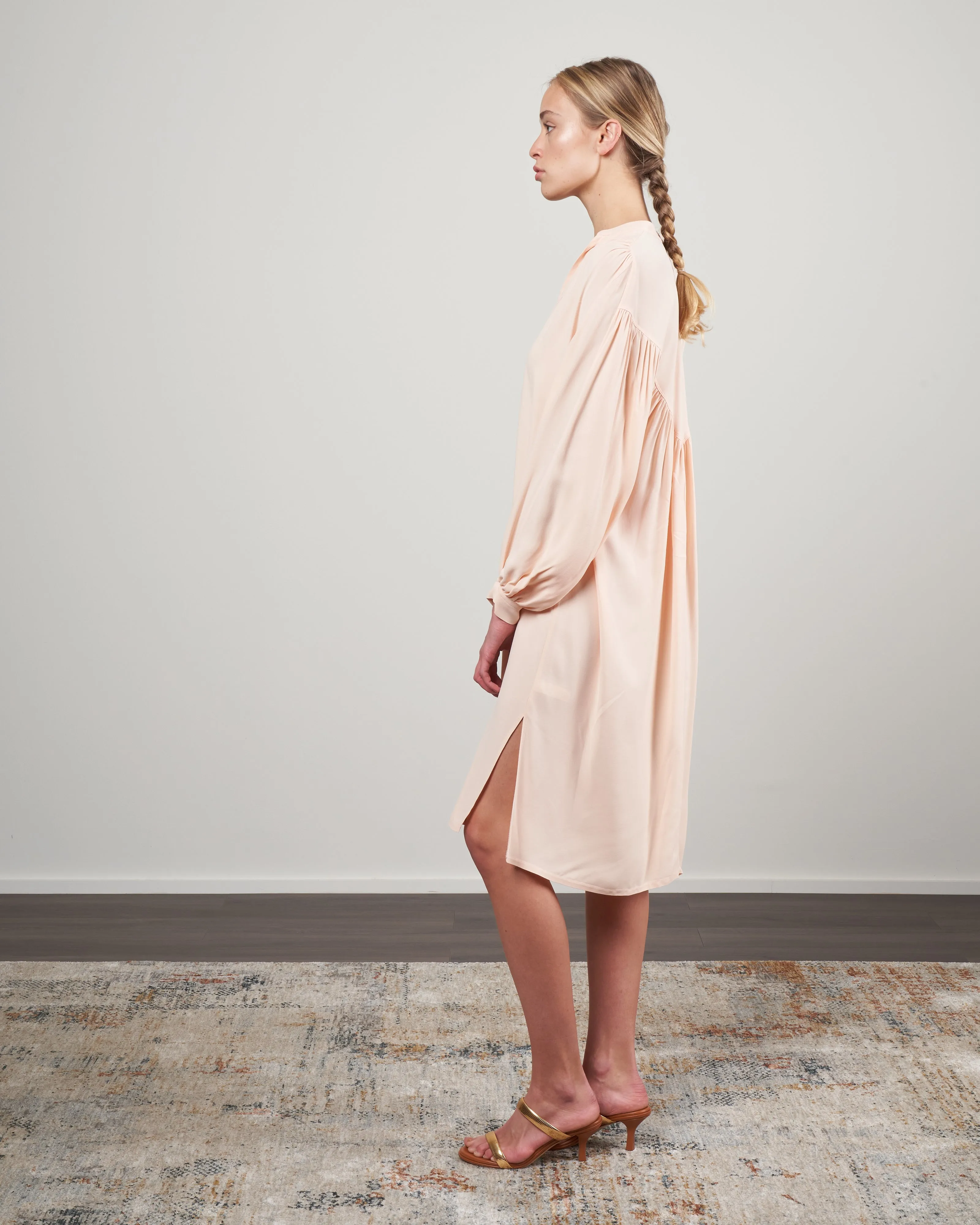 georgette dress - cream