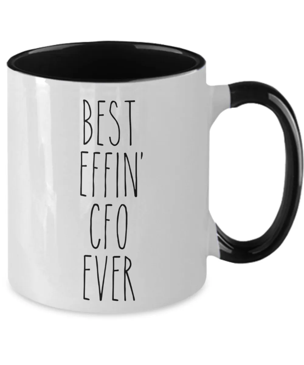 Gift For Cfo Best Effin' Cfo Ever Mug Two-Tone Coffee Cup Funny Coworker Gifts