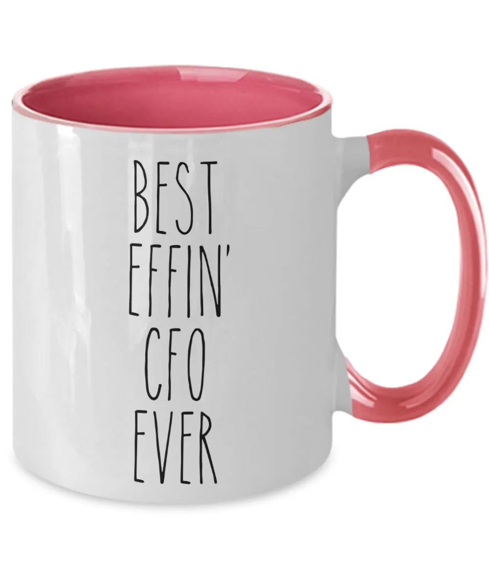 Gift For Cfo Best Effin' Cfo Ever Mug Two-Tone Coffee Cup Funny Coworker Gifts