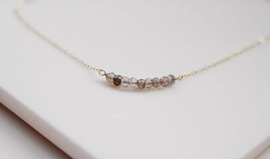 Gold Strand Gemstone Necklace
