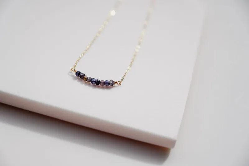 Gold Strand Gemstone Necklace