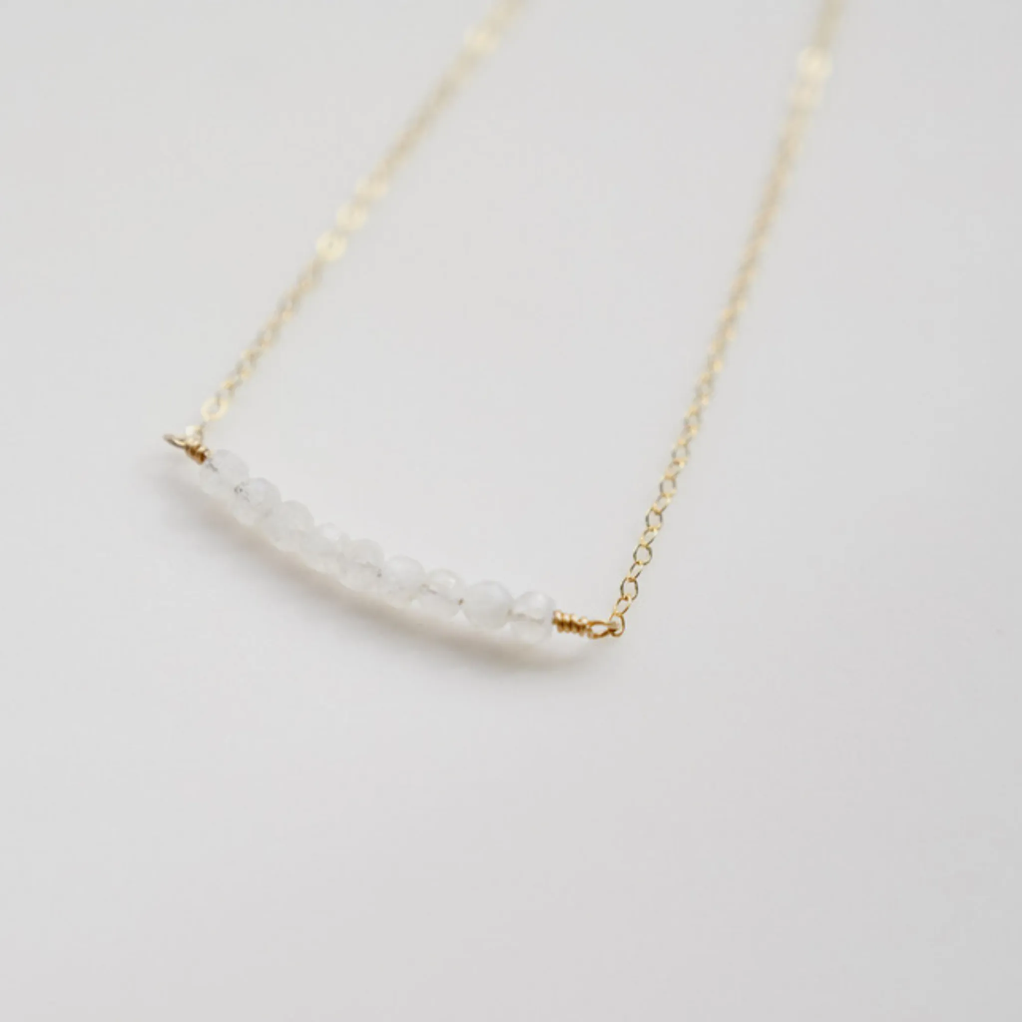 Gold Strand Gemstone Necklace