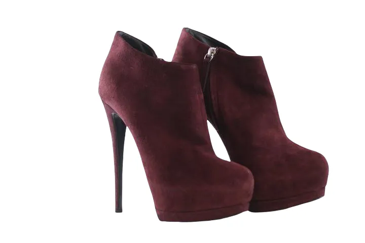 Guiseppe Zanotti Suede Stiletto Booties
