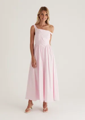 Haven One Shoulder Maxi Dress - Blush