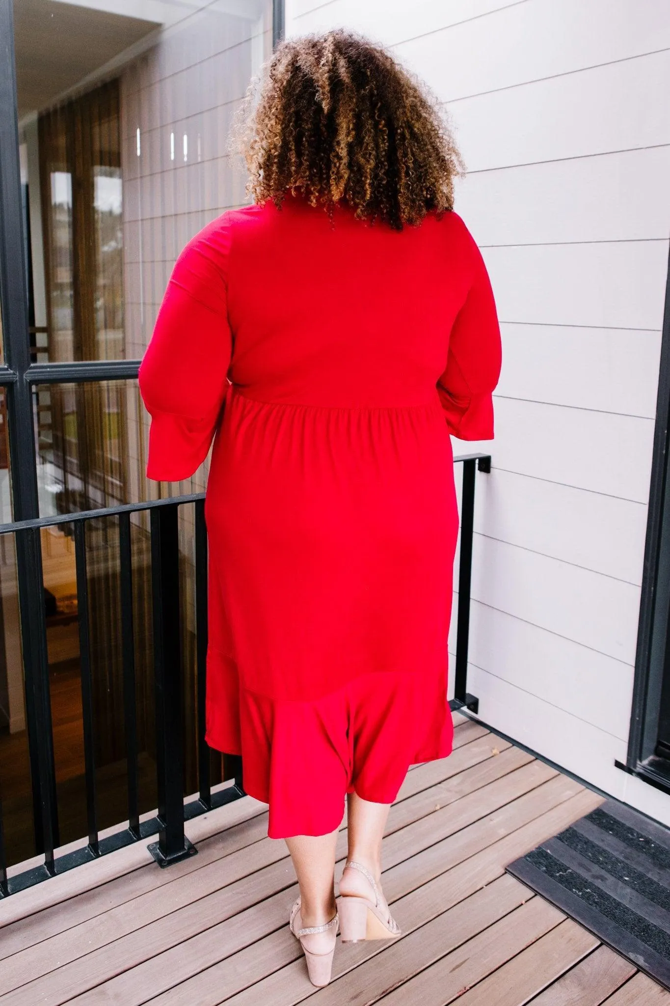 Hazel Blues® | Cloudy Skies Dress in Crimson