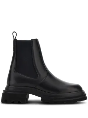 Hogan leather Chelsea ankle boots