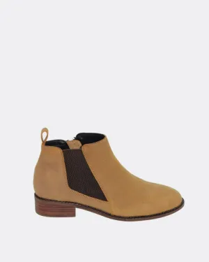 Human Shoes Kylie Tan Tumbled Nubuck Ankle Boots