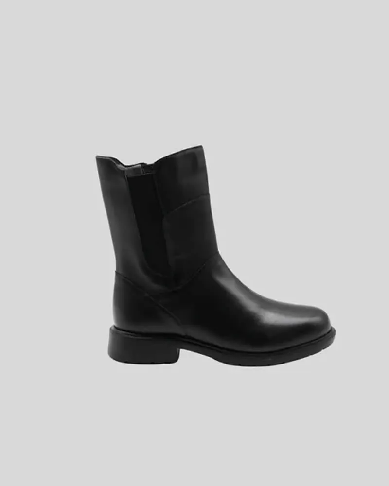 Human Shoes Summer Leather Ankle Boots Black