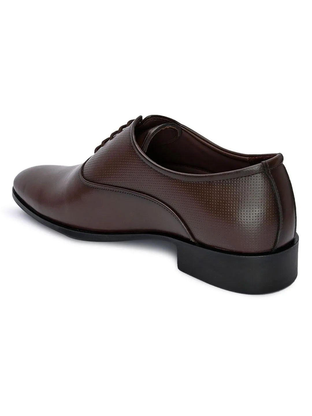 Hydes N Hues Men Brown Solid Formal Oxfords