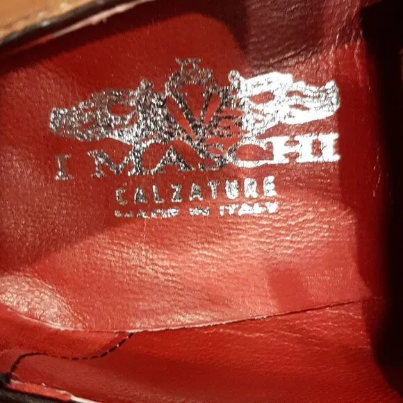 i Maschi Calzature Vitello Cuoio Brown Leather Oxfords