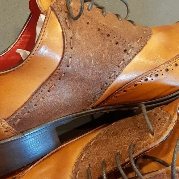i Maschi Calzature Vitello Cuoio Brown Leather Oxfords