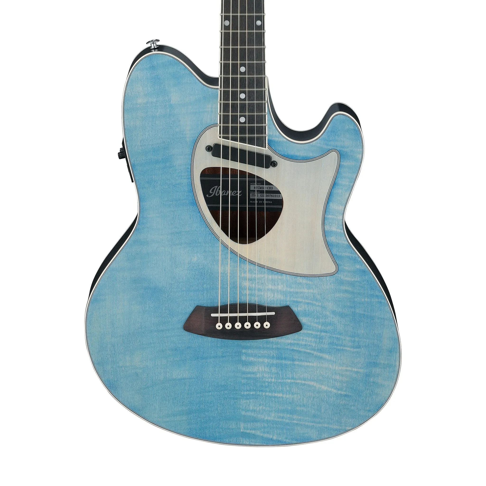 Ibanez TCM50FM-ODB Electric Guitar, Open Pore Denim Blue