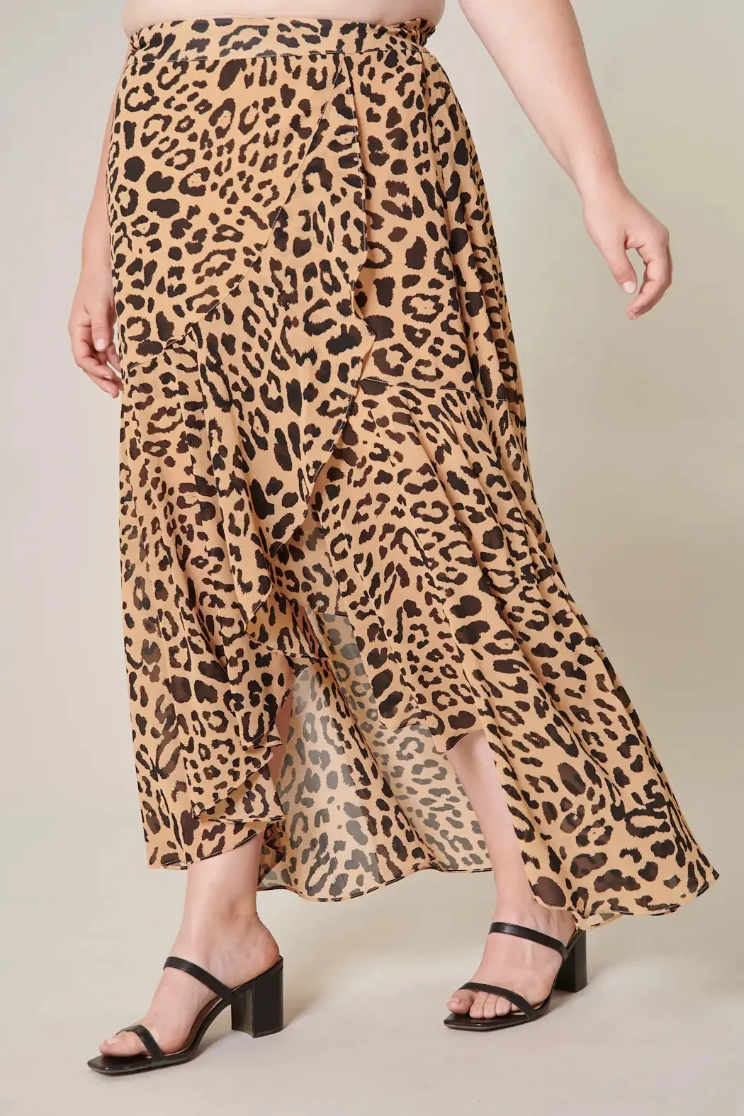 Java Leopard Midi Skirt