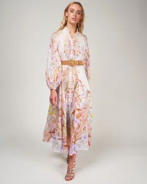 jeannie billow long dress - floral swirl