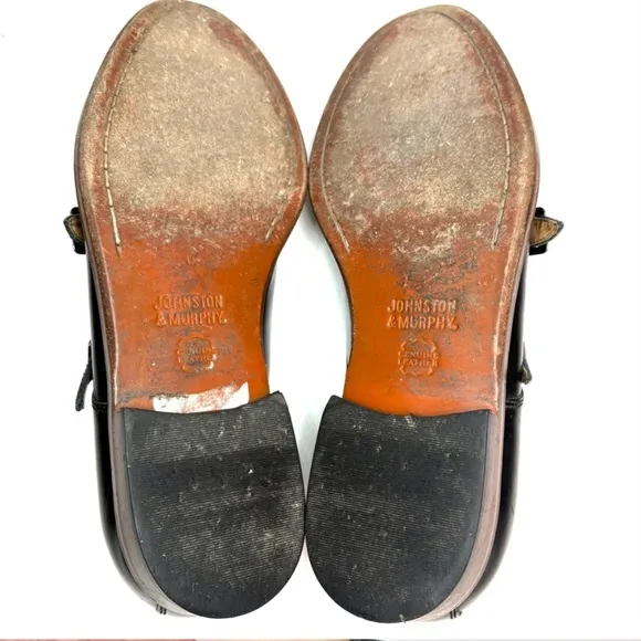 Johnston &amp; Murphy Black Monk Strap Oxfords | 10.5