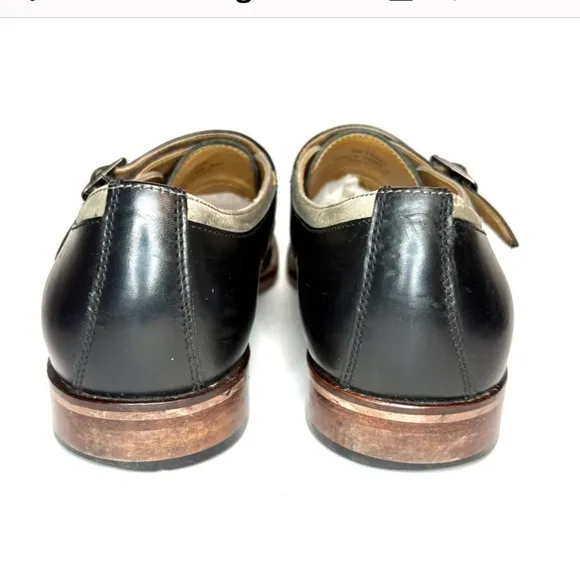 Johnston &amp; Murphy Black Monk Strap Oxfords | 10.5