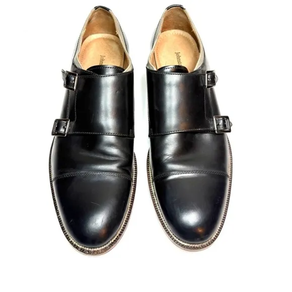 Johnston &amp; Murphy Black Monk Strap Oxfords | 10.5