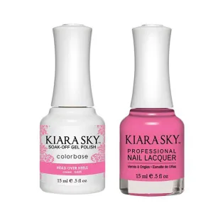 Kiara Sky 525 Head Over Heels - Kiara Sky Gel Polish & Matching Nail Lacquer Duo Set - 0.5oz