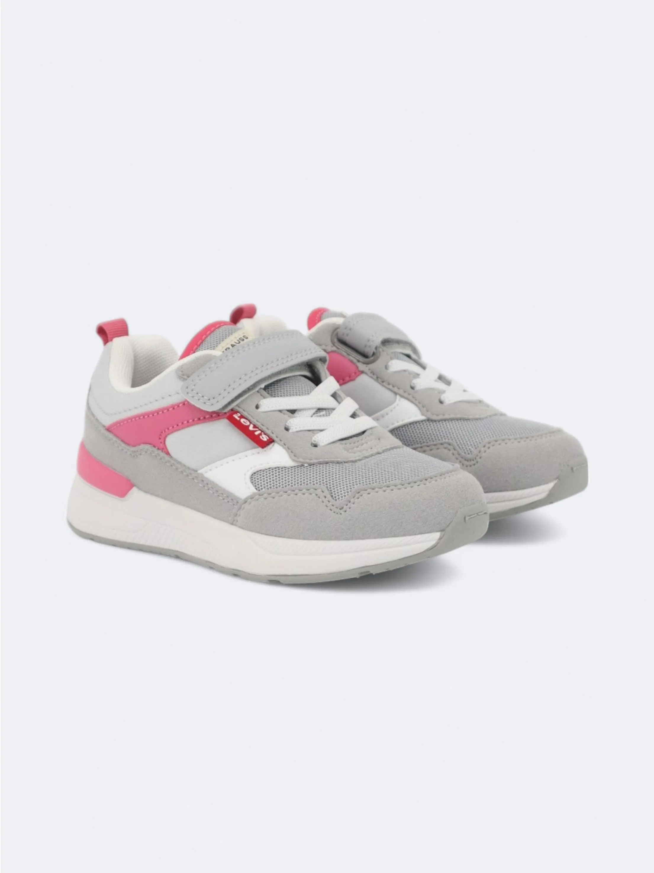 Kids Girl's Colorblocked Sneakers,Grey/Pink
