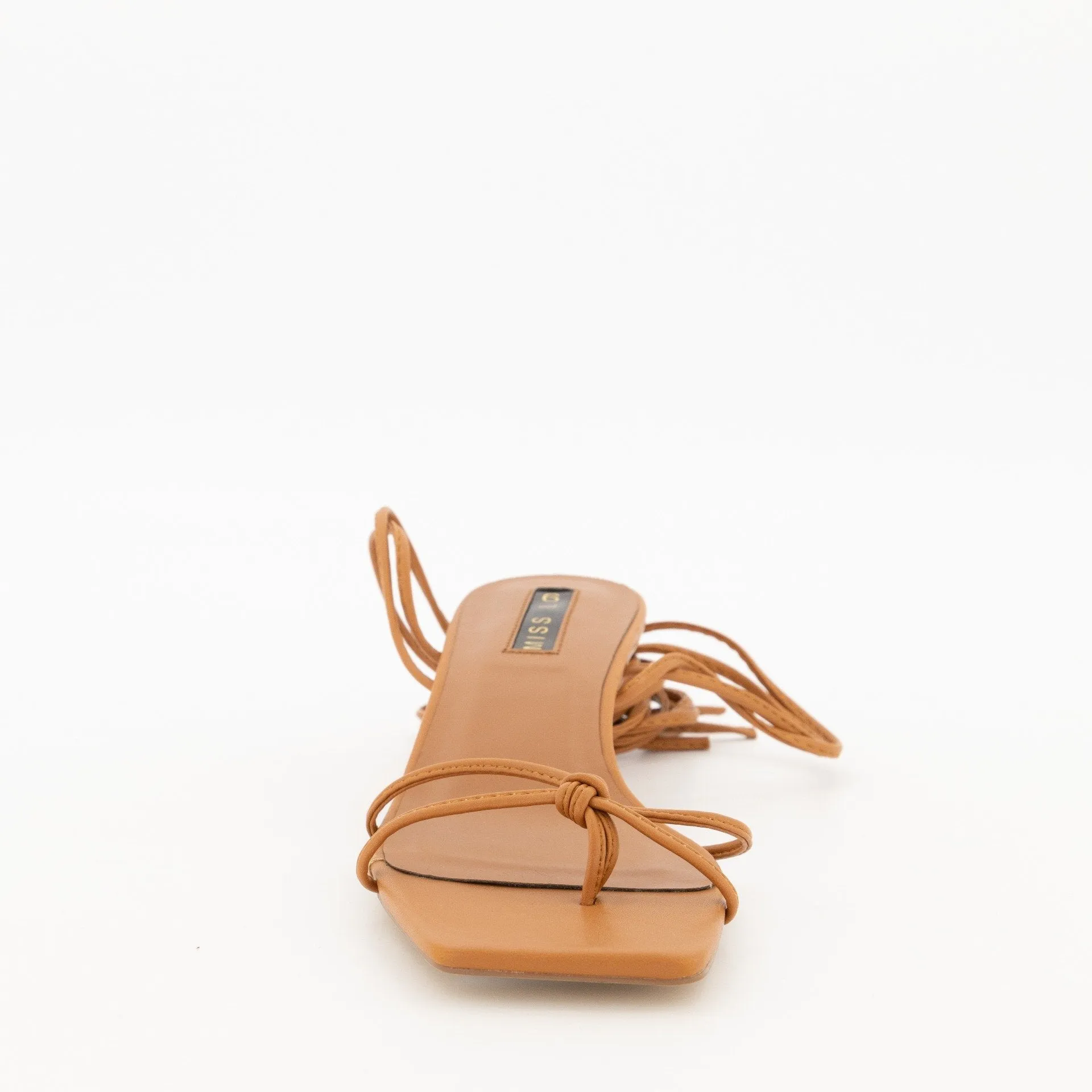 Ladies-Thong Strappy Kitten Heel