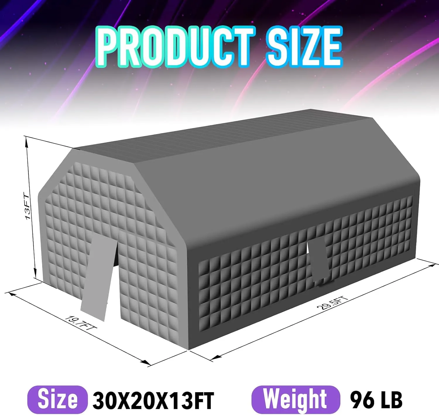 Large Black Inflatable Night Club Disco House Event House with Logo for Birthday School Events Backyard Party