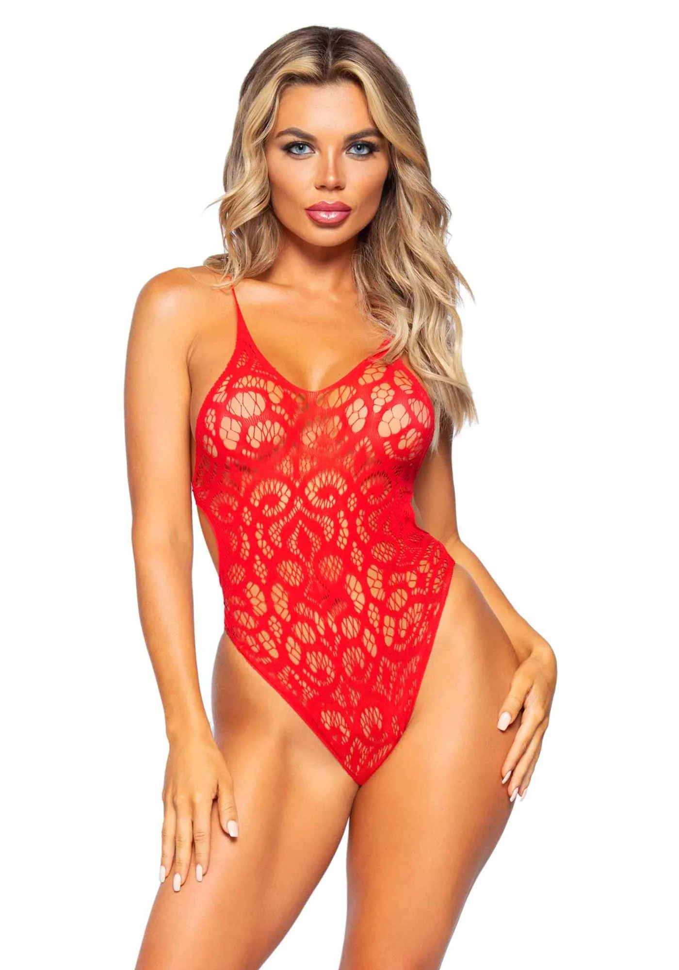 Leg Avenue | Strappy back lace teddy
