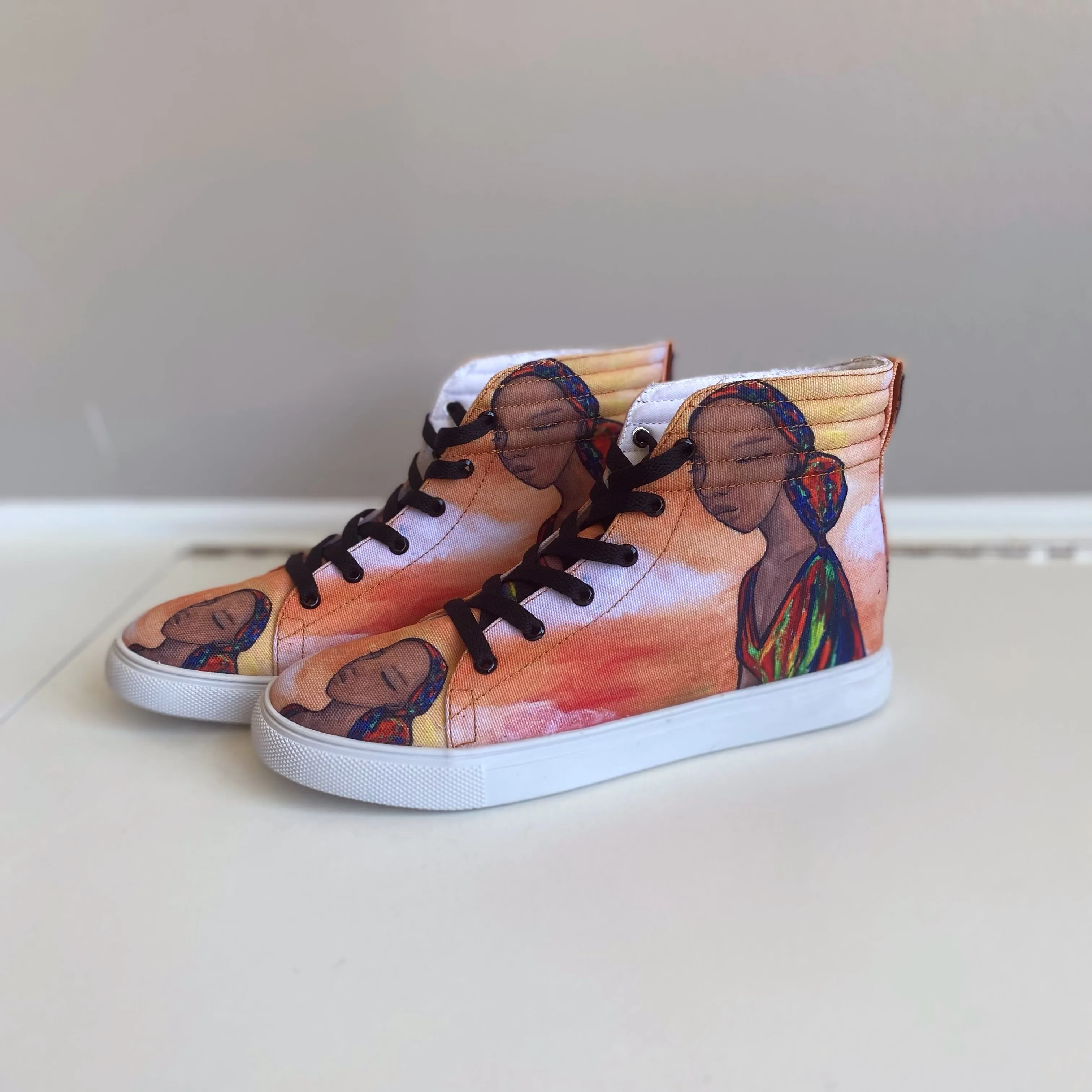 Mahogany High-Top Sneakers
