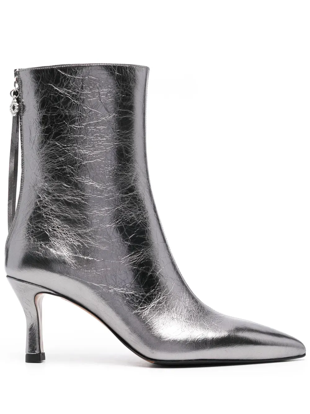 Maje metallic leather ankle boots