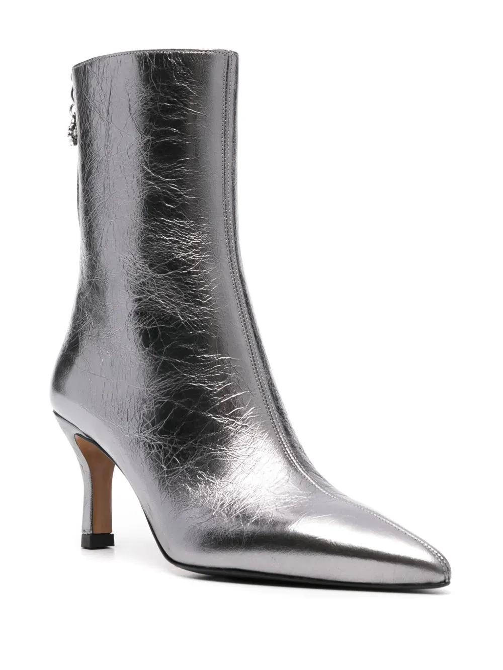 Maje metallic leather ankle boots