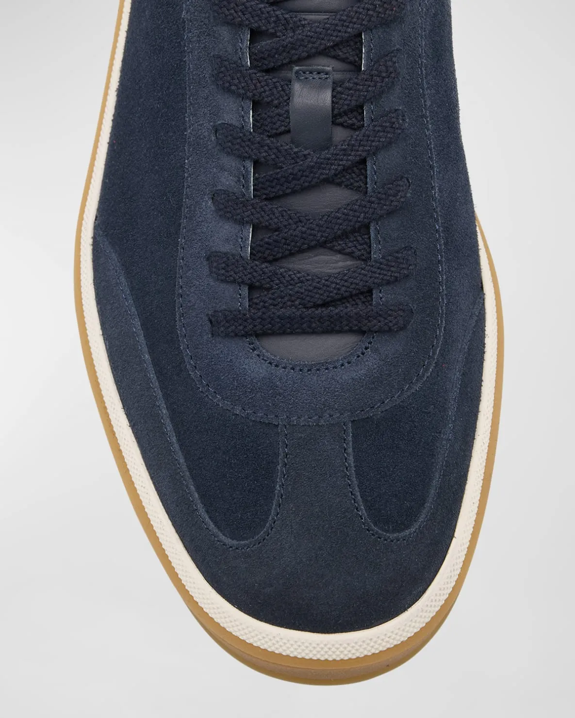 Men's Walk  Navy Blue Suede Low-Top Lace Up Sneakers - Sneakers Shoes