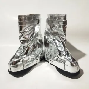 Metal Leather Trousers Fashion Sneaker Boots For Women