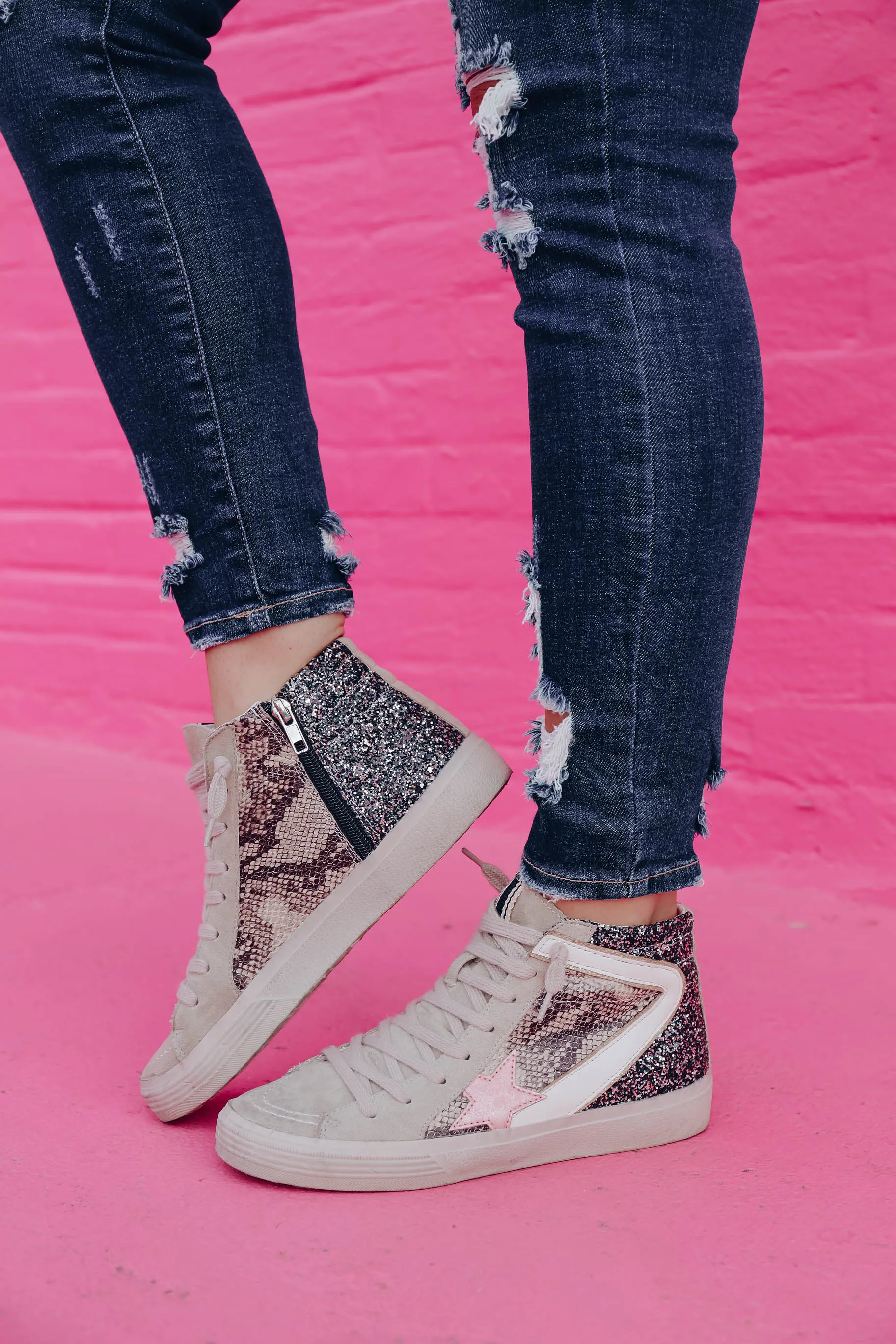 *MODEL* Passion High Top Sneaker by Shu Shop - Black - SIZE 8 - FINAL SALE