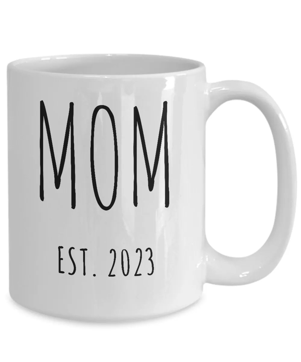 MOM EST 2023 Mug Coffee Cup Gift for Mom