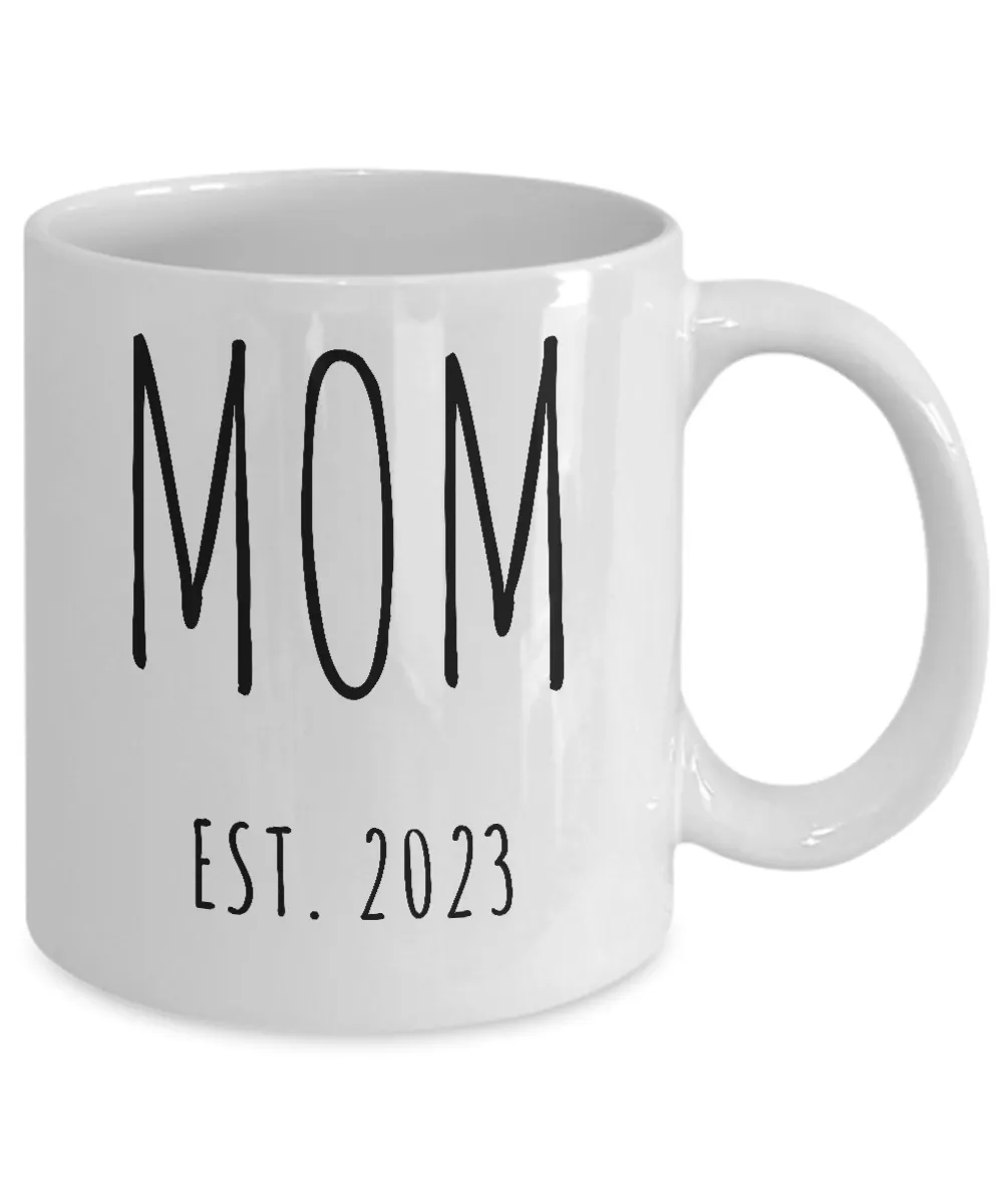 MOM EST 2023 Mug Coffee Cup Gift for Mom