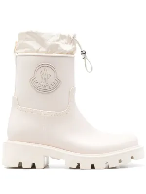 Moncler logo-patch drawstring ankle boots