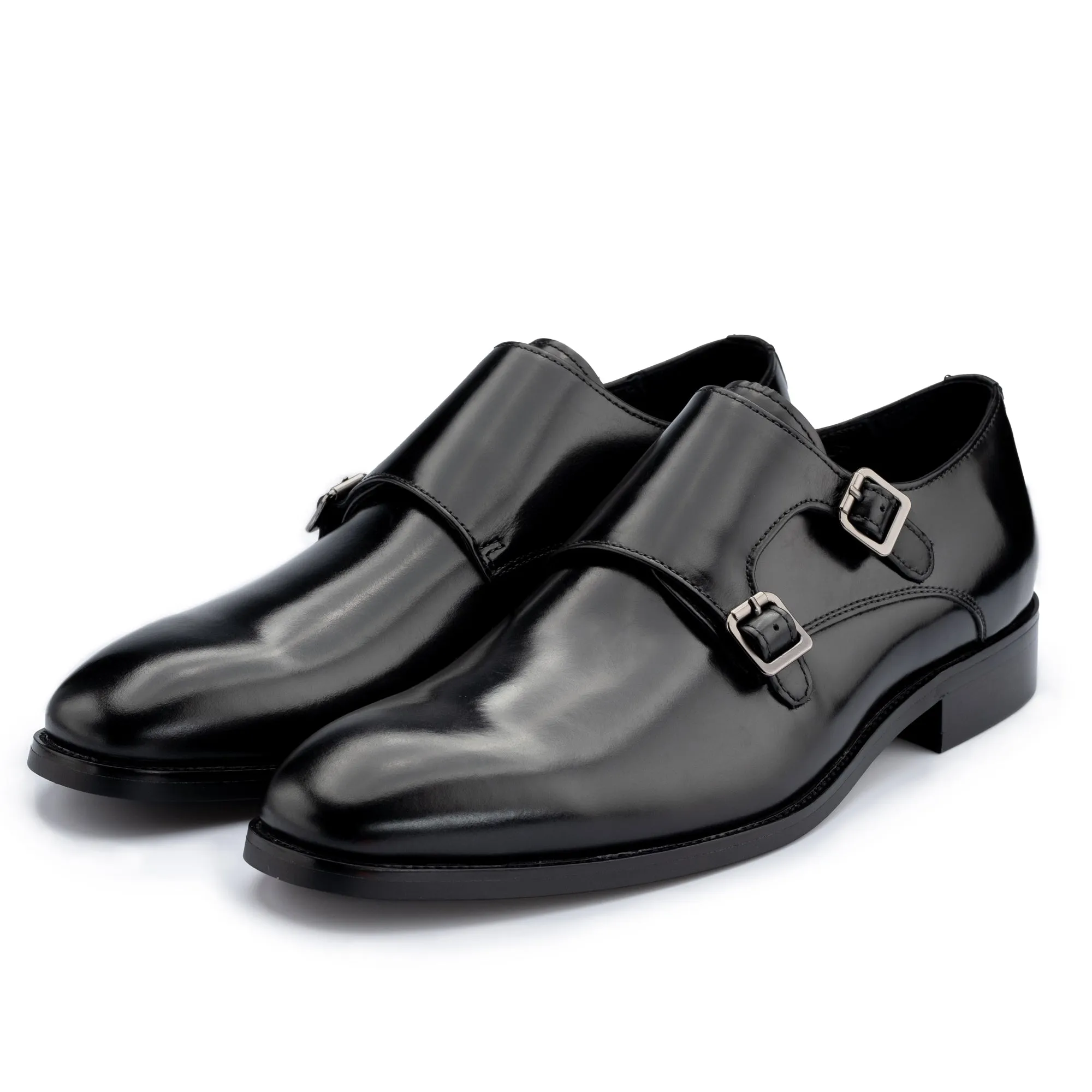 Monkton Black Double Monk Shoes