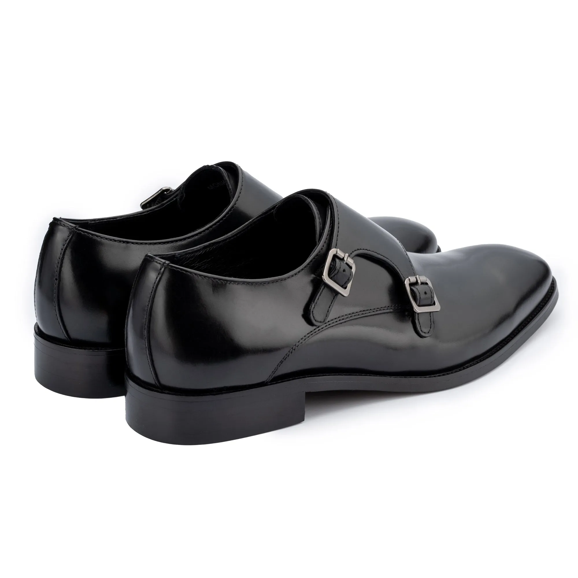 Monkton Black Double Monk Shoes