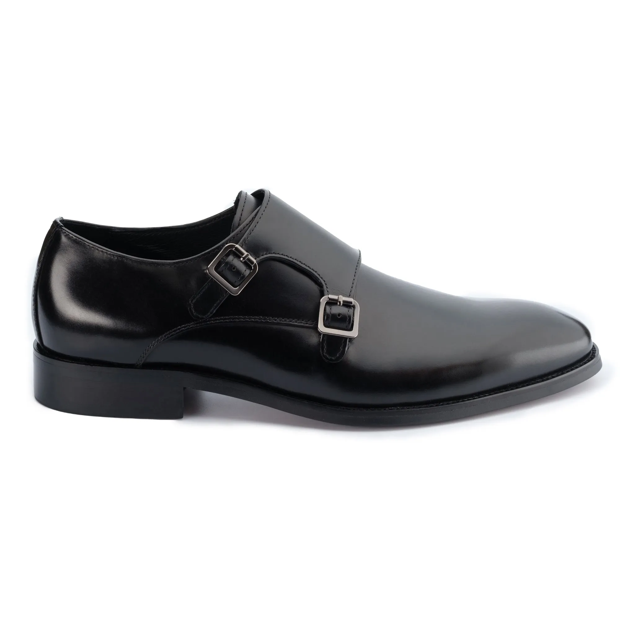 Monkton Black Double Monk Shoes